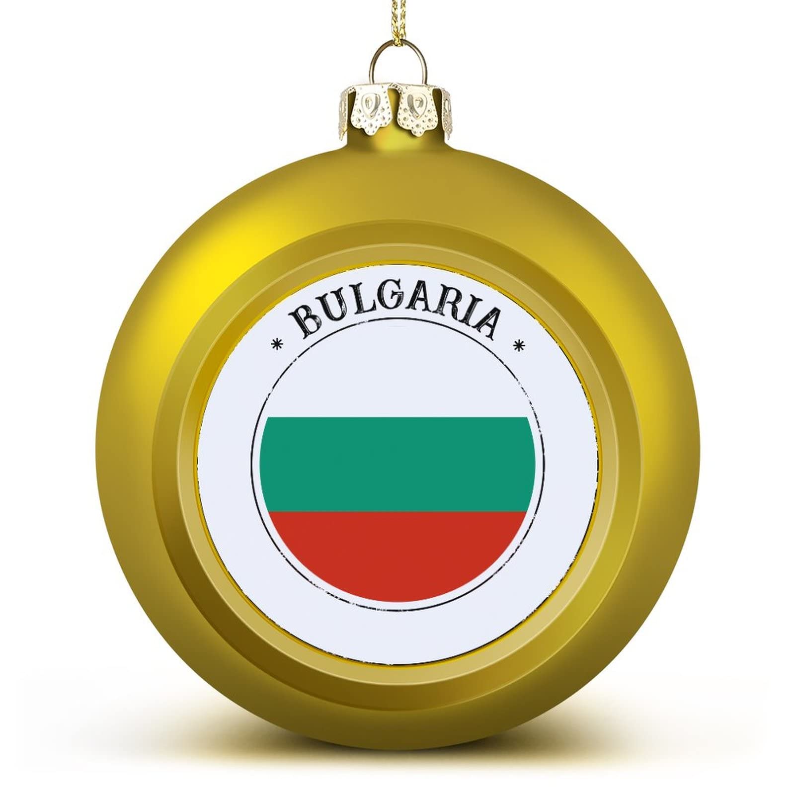 Luijorgy Men's Bulgaria Xmas Ball Ornat - Flag Ball Ornats Nations Flag Hanging Ornats Keepsake Souvenir For Christmas Tree Decoration Seasonal Holiday Party Supplies