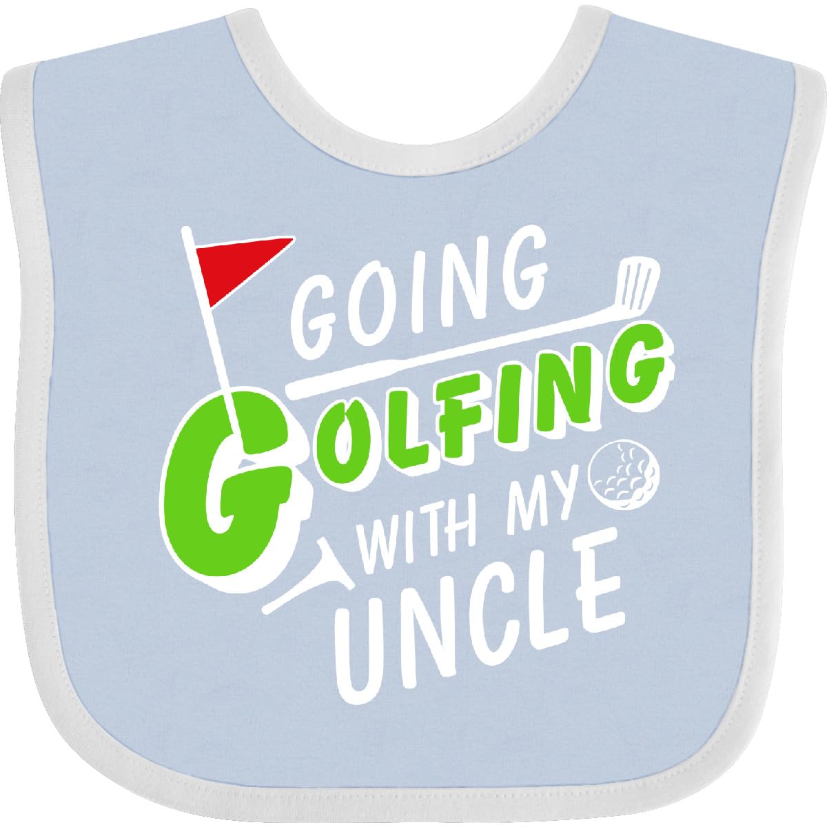 inktastic Going Golfing with My Uncle- Kids Golf Baby Bib