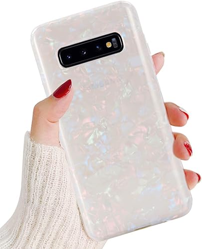J.west Funda de leopardo para Galaxy S10 de 6.1 pulgadas, diseño de guepardo brillante de lujo para niñas y mujeres, diseño translúcido delgado de