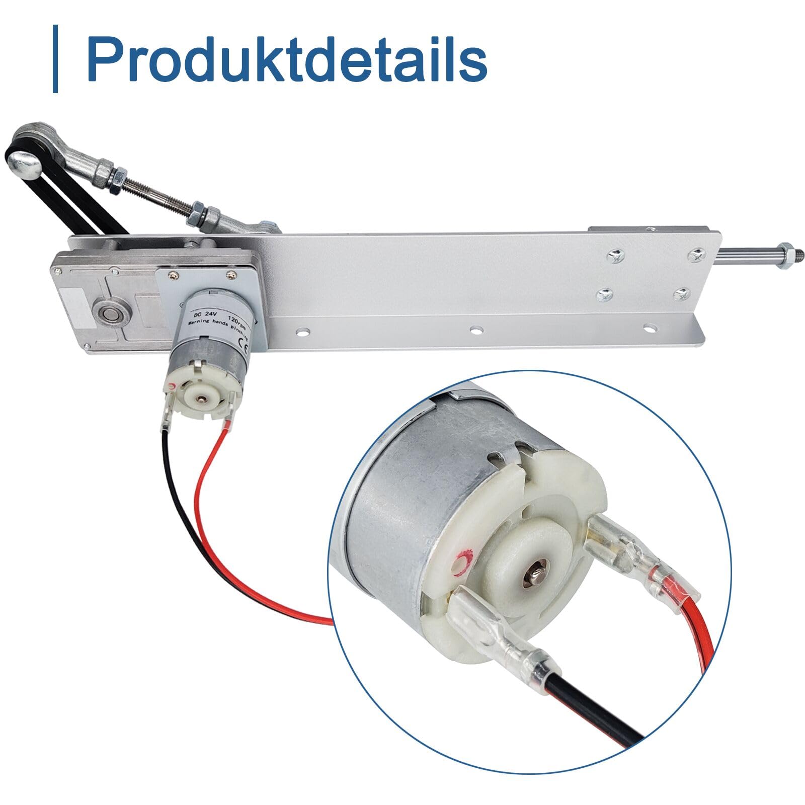 3-15cm Hubkolbenmotor DC 24V 120RPM Einstellbar Teleskop Linearantrieb mit Drehzahlregler