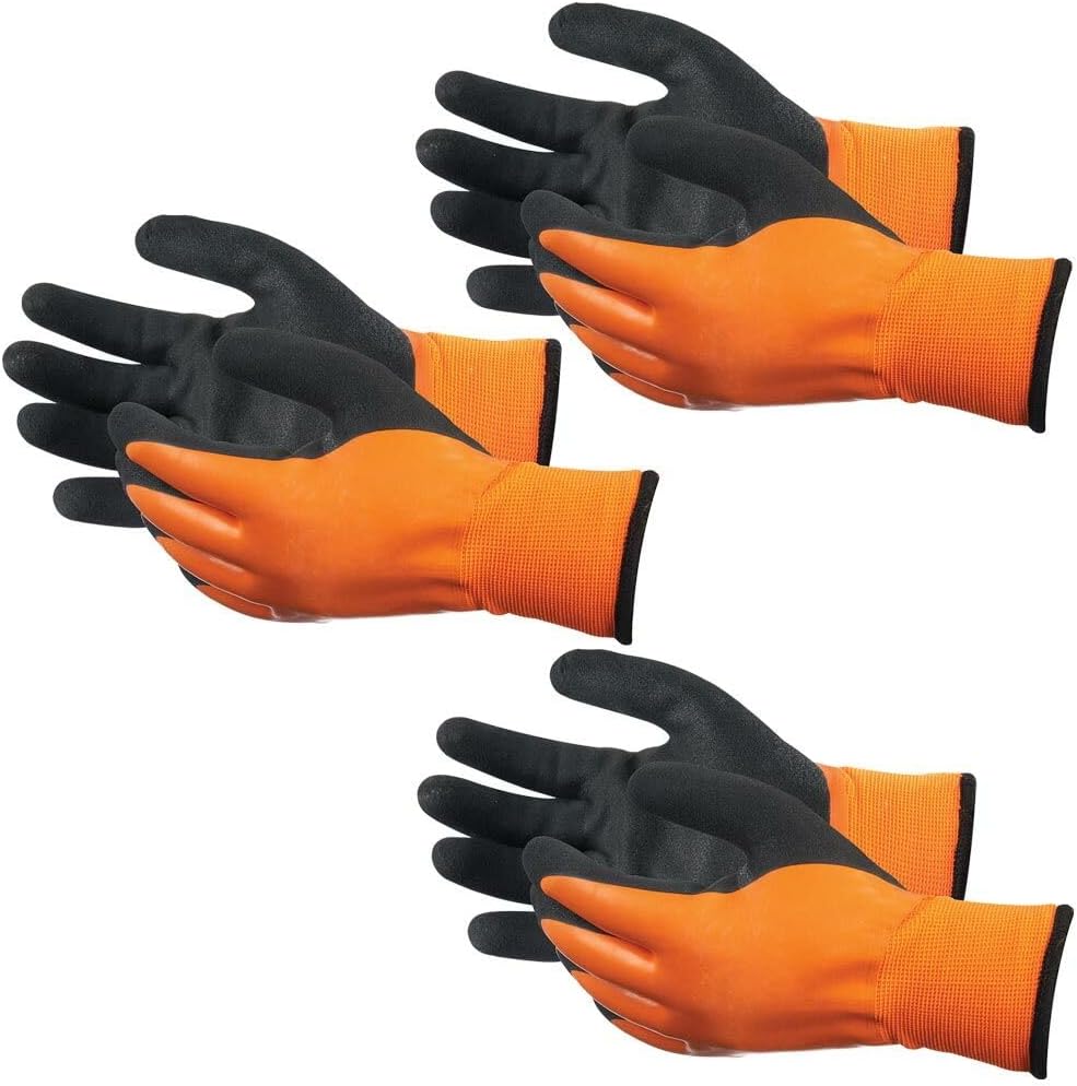 J. J. Keller & Associates, Inc. Nitrile Gloves, 3 Pairs, EN388 & ANSI A2 Cut-Resistant, Cold Weather, SAFEGEAR