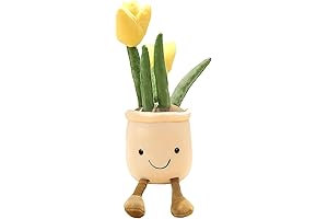 Yellow Tulip Plush Toy: The Perfect Plant Stuffed Animal for Nature Room Decor