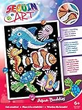 Sequin Art Red, Sealife Scene, Sparkling Arts and Crafts Picture Kit; Creative Crafts for Adults and Kids