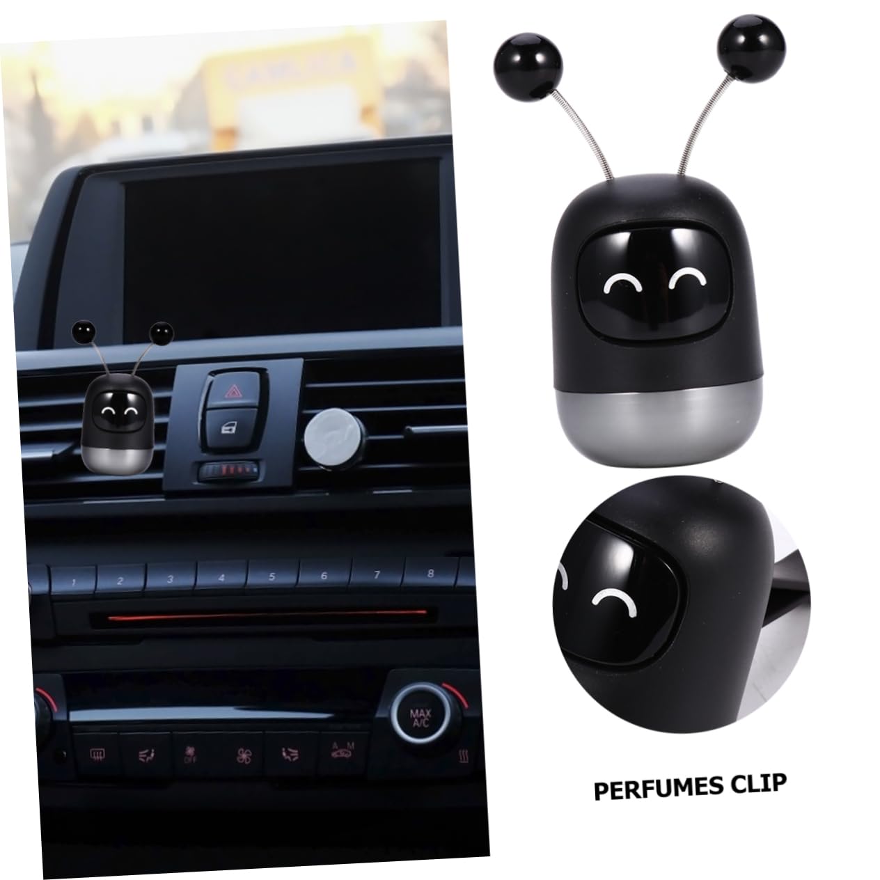 LIFKOME 3pezzi Diffusore Di Profumo Per Auto Forma Di Robot Clip Per Ventilazione Leggera e Salubre Include Ricariche Design Compatto e Funzionale Per Ogni Veicolo