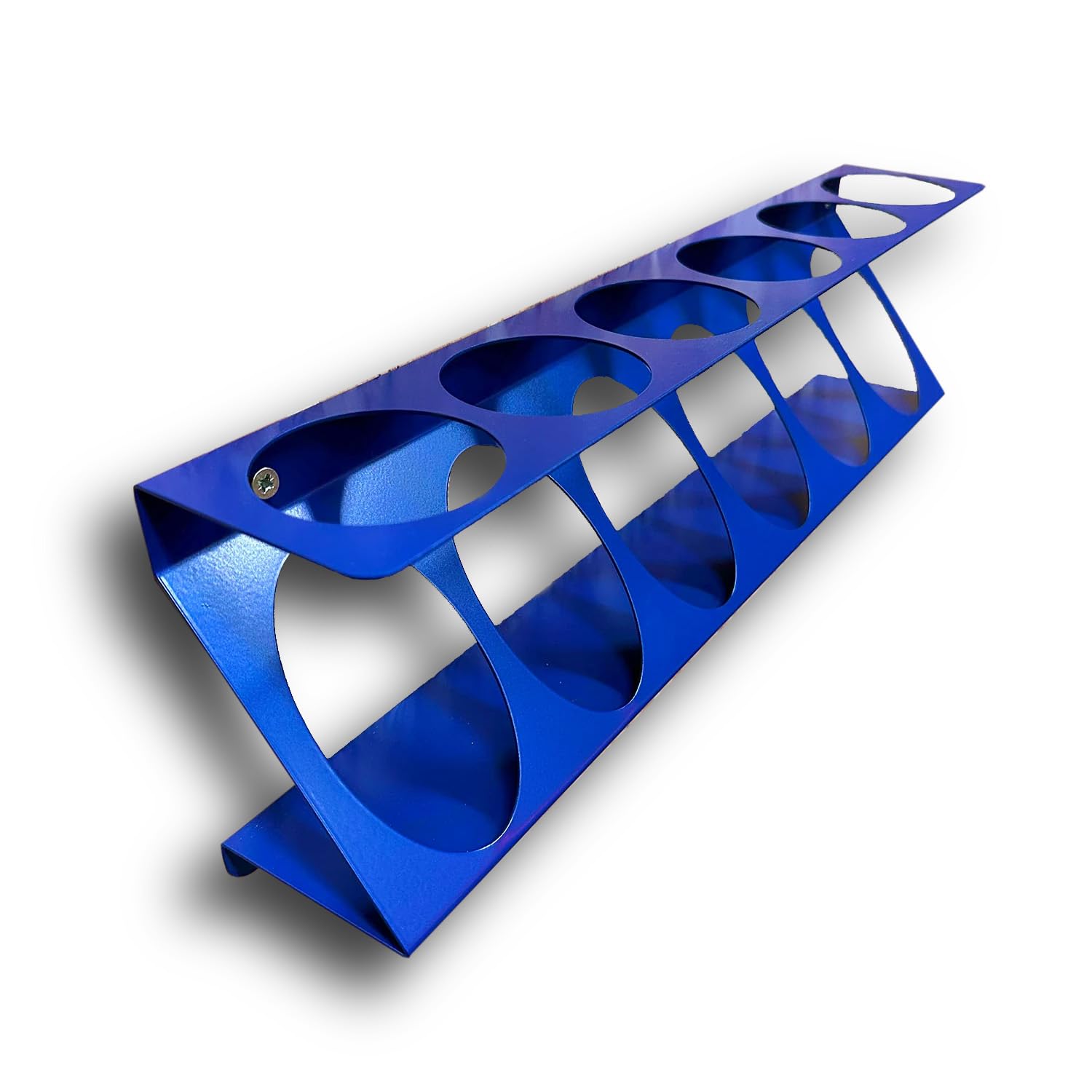 MegaMaxx UK Wall Mounted Spray Can Rack – Blue Steel Aerosol Holder for Vans, Garages & Workshops – 6 Slot Spray Can Storage – UK Made