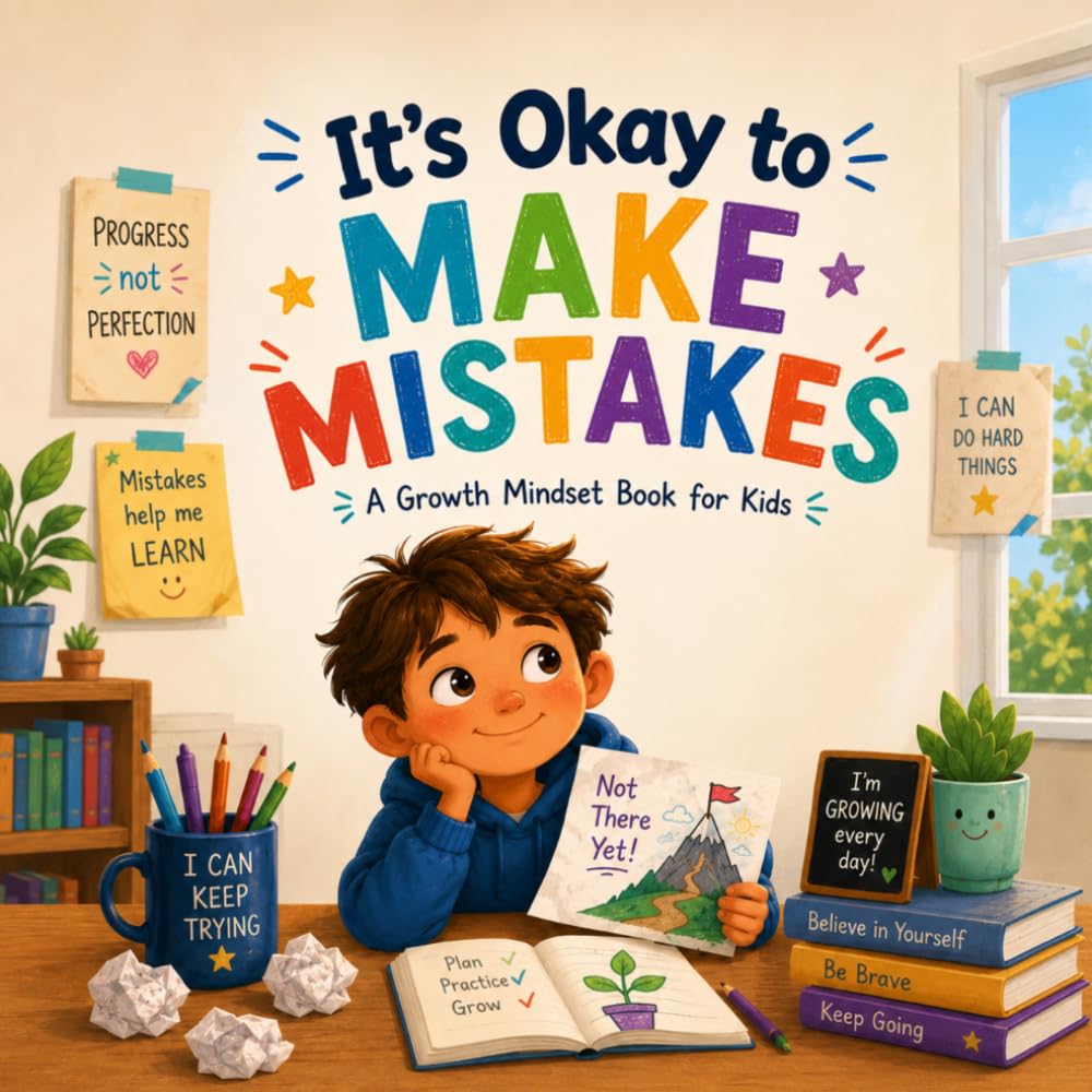It's Okay to Make Mistakes: A Growth Mindset Book for Kids About Overcoming Perfectionism, Building Self-Confidence, and Developing Resilience at School