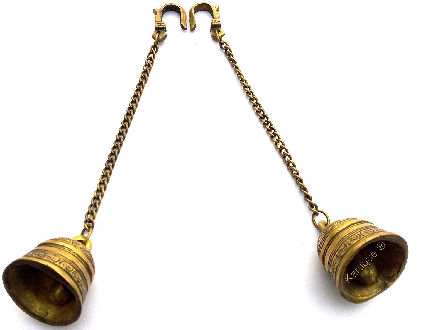 Buy Kartique Brass Wall Hanging Bells, Standard, Gold Online at Low