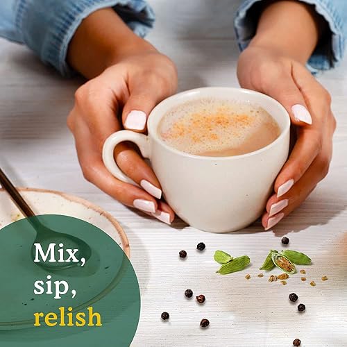 Vista 66 de VAHDAM - Té Masala Chai de canela (100 tazas), especias 100 % naturales, receta de té de canela antigua, especiado, de hoja suelta, prepara
