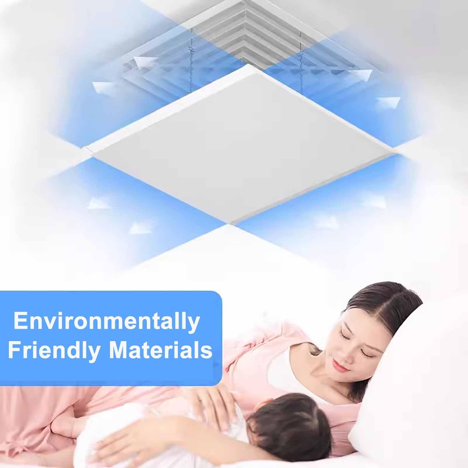 Deflettore per condizionatore d'Aria a soffitto, deviatore del Vento per sistemi di climatizzazione centralizzati, Facile Installazione per Il Controllo climatico di casa e Ufficio.