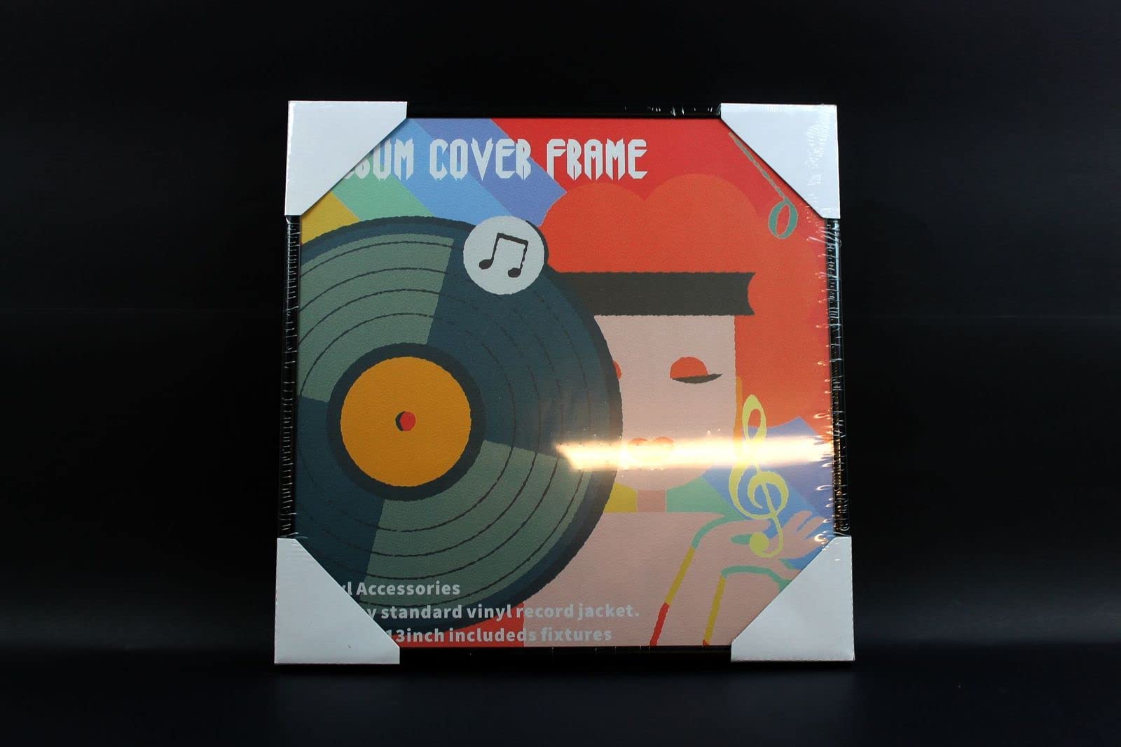 Cornice quadro espositore vetrina da parete per 1 disco LP 33 giri in vinile con copertina (vinile diametro 30 cm) (5)