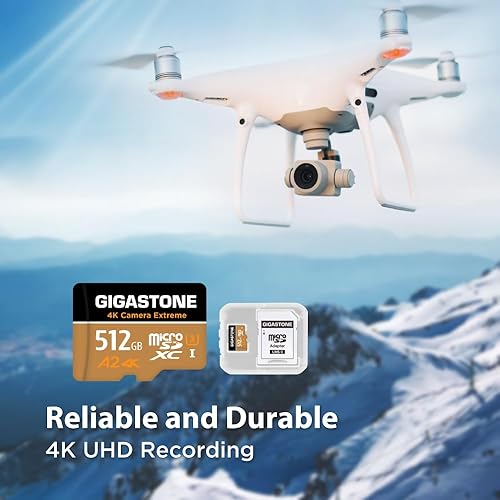 Miniatura 8 de Recuperación de datos gratuita de 5 años GIGASTONE Tarjeta Micro SD de 512 GB, cámara 4K extrema, tarjeta de memoria MicroSDXC para GoPro, cámara de