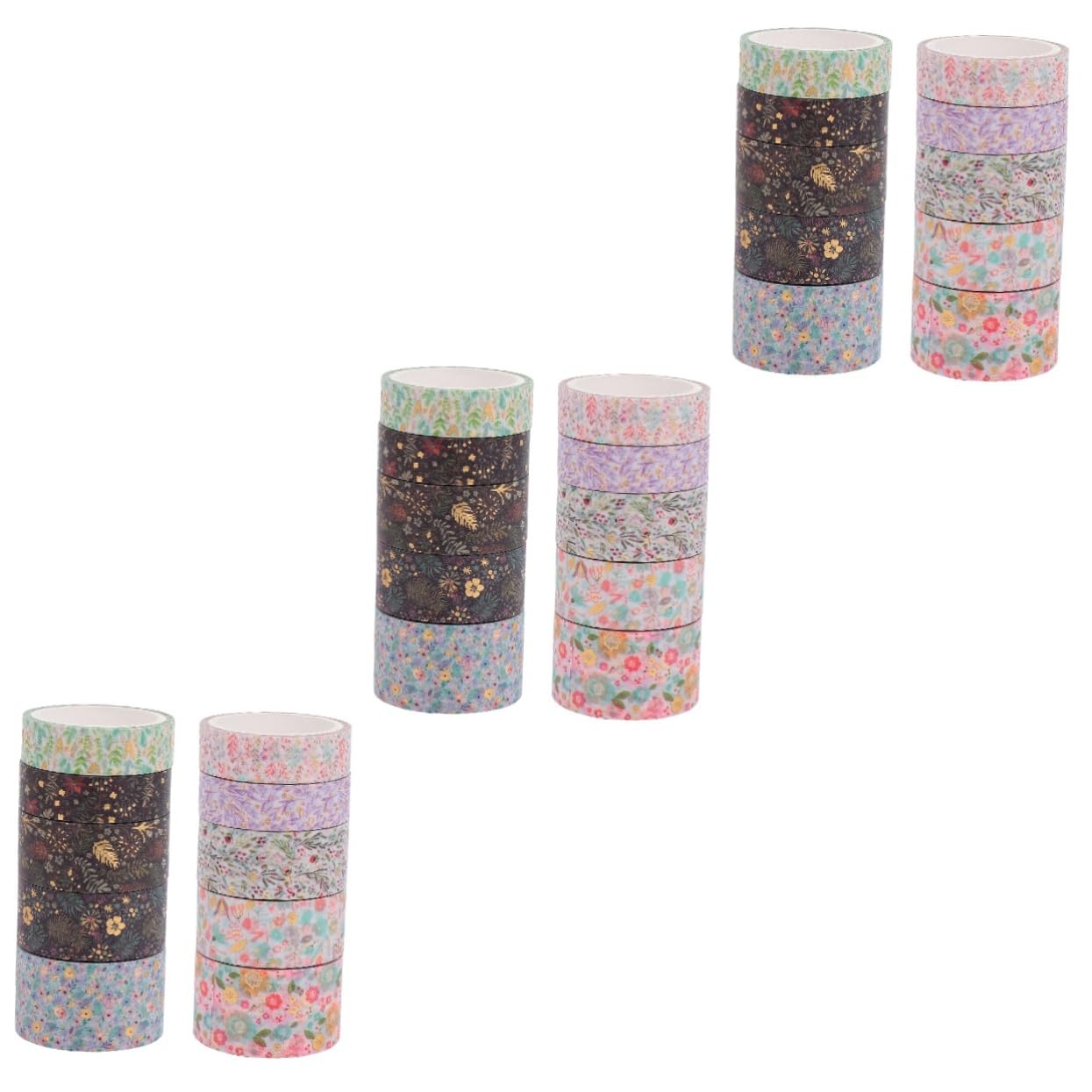 STOBOK 30rollen Washi Tape Set Mit Kreativen Designs Für Kunsthandwerk Lange Dekorative Klebebänder Für Scrapbooking Tagebuch Und