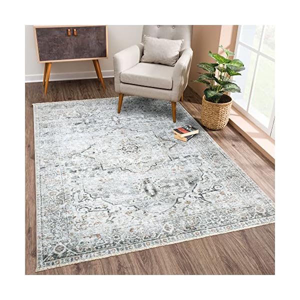 Bloom Rugs Caria Washable Non-Slip 4x6 Rug - Ivory/Gray/Caramel Traditional Persian Area Rug for Living Room, Bedroom, Dining Room, and Kitchen - Exact Size: 4' x 6' Bloom Rugs Caria Washable Non-Slip 4x6 Rug - Ivory/Gray/Caramel Traditional Persian Area Rug for Living Room, Bedroom, Dining Room, and Kitchen - Exact Size: 4' x 6'