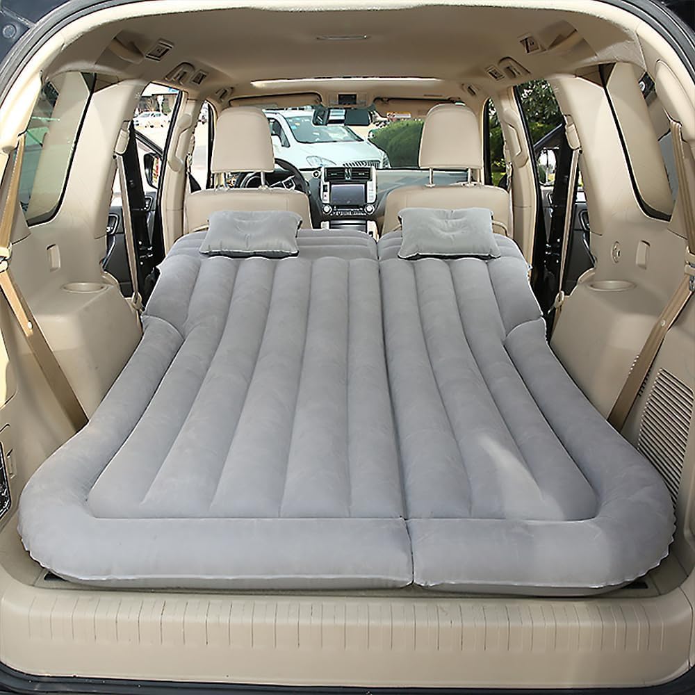 Car Inflatable Mattress for Honda CRV 2012 2013 2014 2015 2016 2017 Portable Car Air Bed Rear Trunk Camping Bed Back Seat Air Mattress Folding Air Bed Cushion,Grey