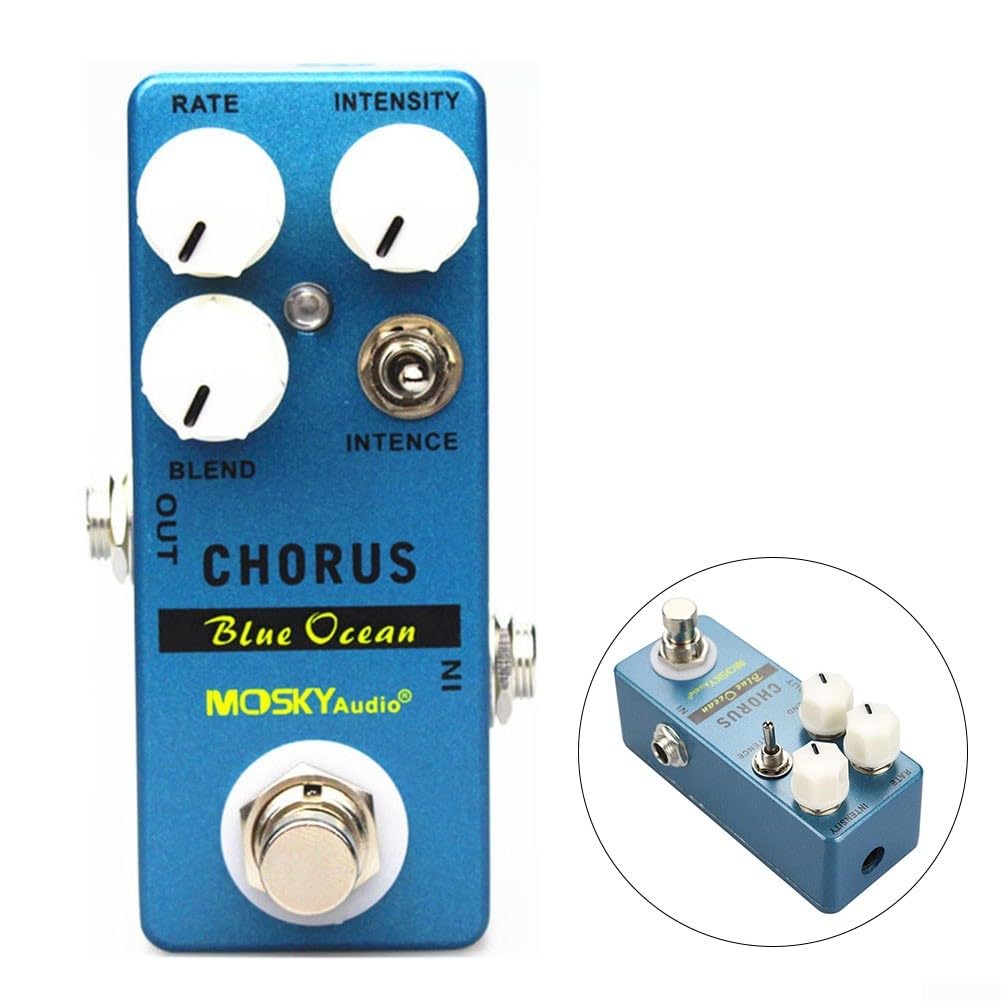 Chorus Blue Efectos Guitarra Pedal Efecto True Bypass, Accesorios de música de guitarra