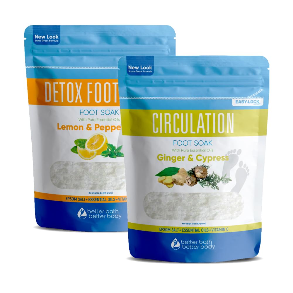 Foot Soak Bundle (2 Pack) DIY Foot Spa for Discomfort and Dry Skin 32 Ounce (Pack of 2)