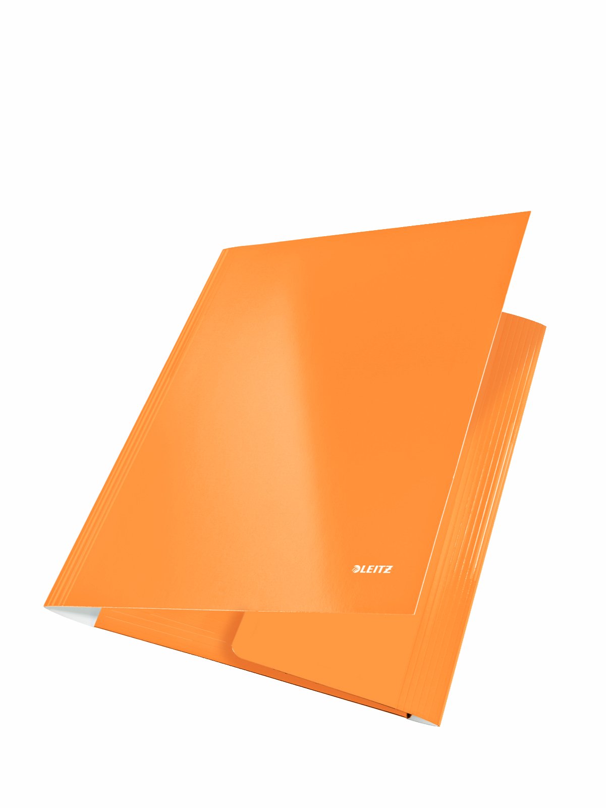 Leitz 3-Flap Folder, Holds up to 250 A4 Sheets, Elastic Closure, Flexible Plastic, Orange, Pack of 10, WOW Range, 39820044 - Image 2