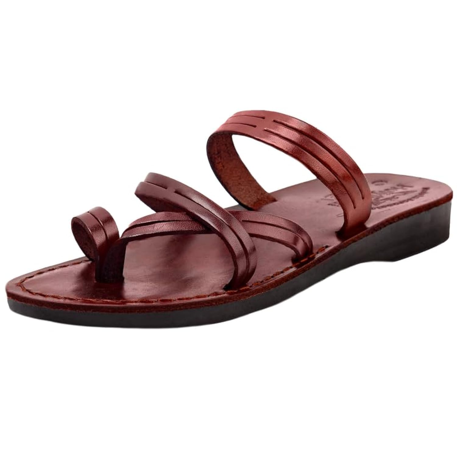 Holy Land MarketMen/Women Biblical Jesus Leather Sandals/Slides From Jerusalem (Shepherd's Field)