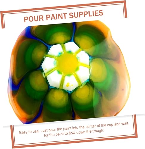 Miniatura 9 de EXCEART 24 piezas de taza de vertido de silicona floral de vertido divisores de taza para verter la taza de pintura para verter pintura taza floral