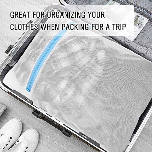 PrettyCare Mesh Laundry Bags for Delicates with Premium Zipper（3 Large & 3 Medium）Garment Clothing Washing Bags for Lingerie, Socks, Blouse, Bra,Travel Storage Organize Laundry Net Bag view 6