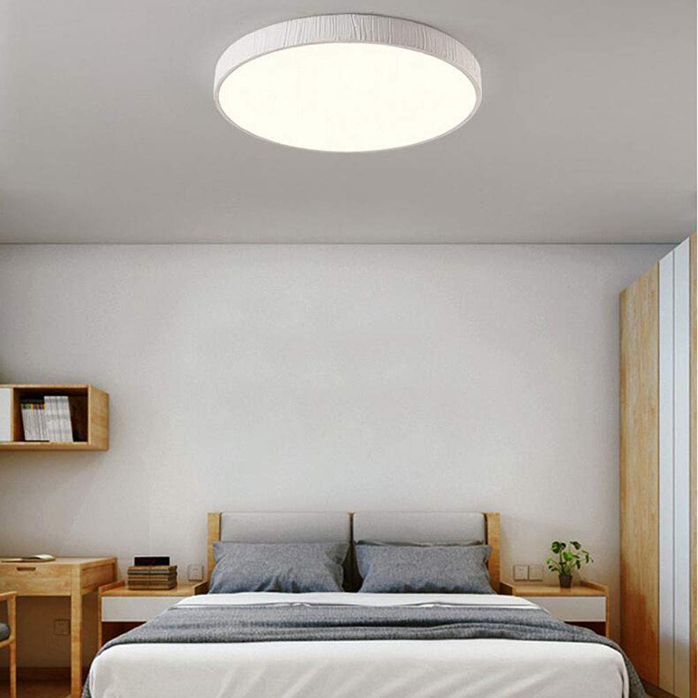 Plafonnier Créatif En Faux Bois LED,Simple Ultra-rétro Mince Plafonnier,Lampe De Chambre,Lampe De Salle à Manger,Lampe De Balcon,Lampe D'allée,Luminaire De Chambre à Coucher,Plafon-Blanc sans aurore d