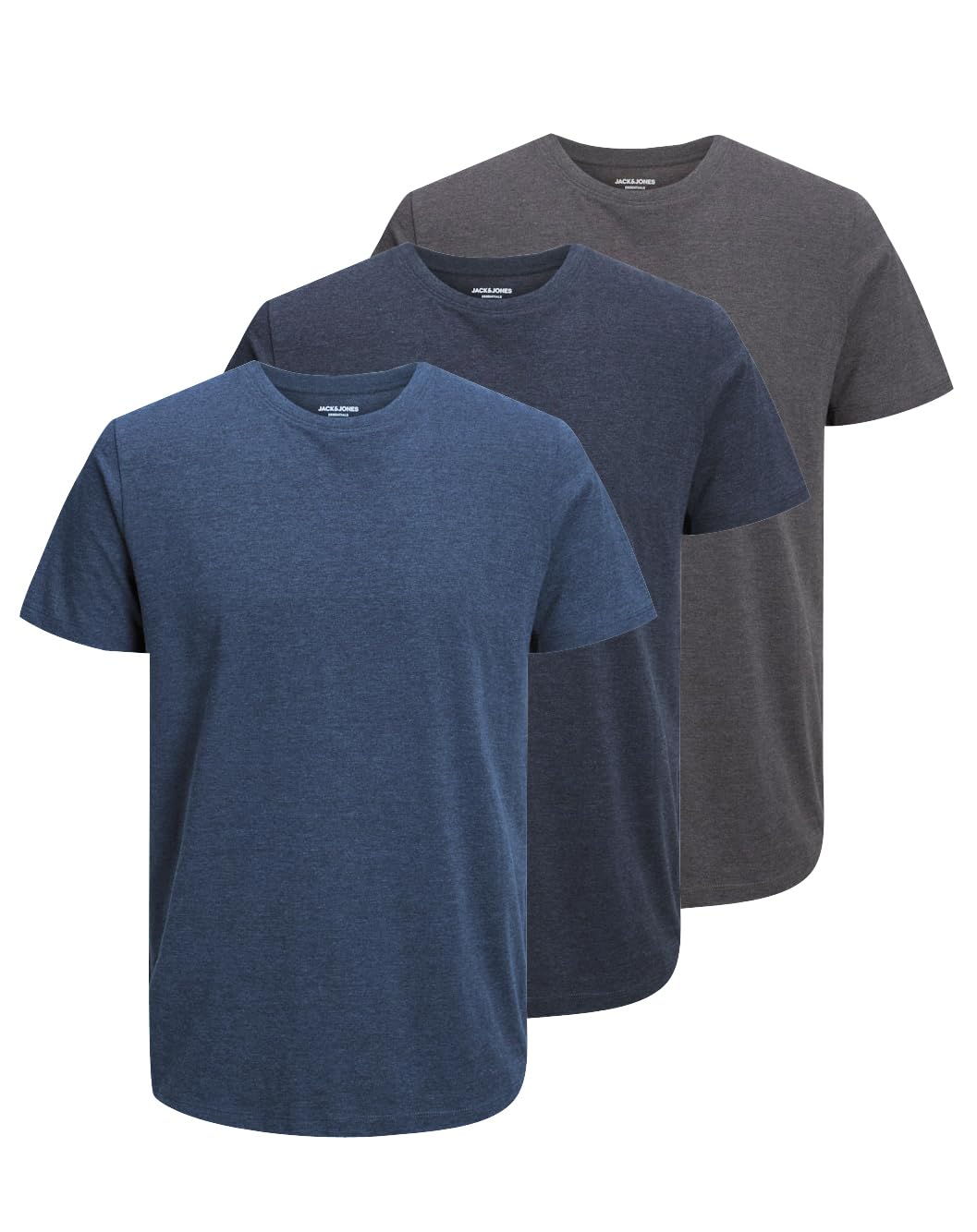 JACK & JONES Herren JJORGANIC Melange Tee SS ON, Insignia Blue/C W. Insignia Bl, XXL
