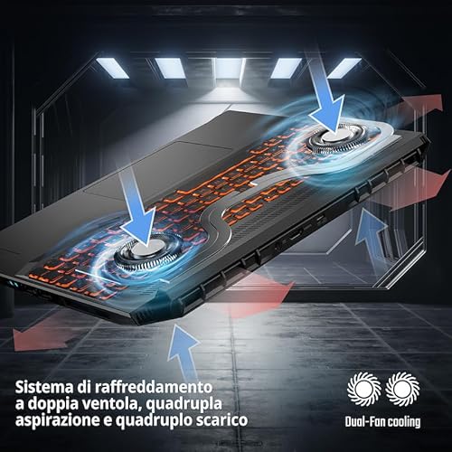 Nitro V 16 AI PC Copilot+ Notebook Gaming, AMD Ryzen AI 7 350, 32GB RAM DDR5 5600MHz, 1TB SSD PCIe, NVIDIA RTX 5060 8GB GDDR7, Display 16" WQXGA IPS 180Hz 2560x1600, WiFi 6E, USB4, Windows 11 - Notebook - Immagine 6