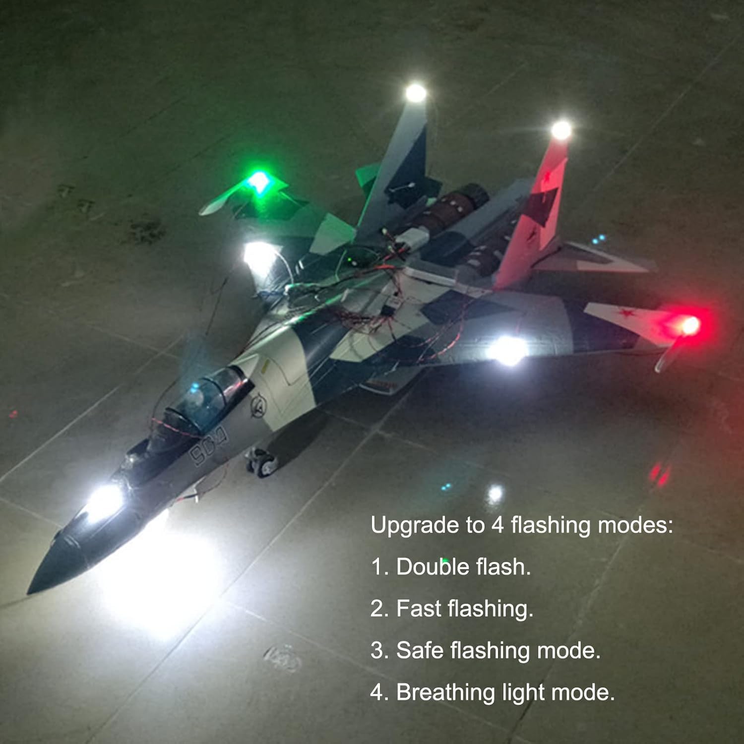 Hominas Kit De Luces LED Inalámbricas Para Drones Y Aviones RC – 3 Piezas Con 4 Modos De Parpadeo, Carga USB, Protección De Batería