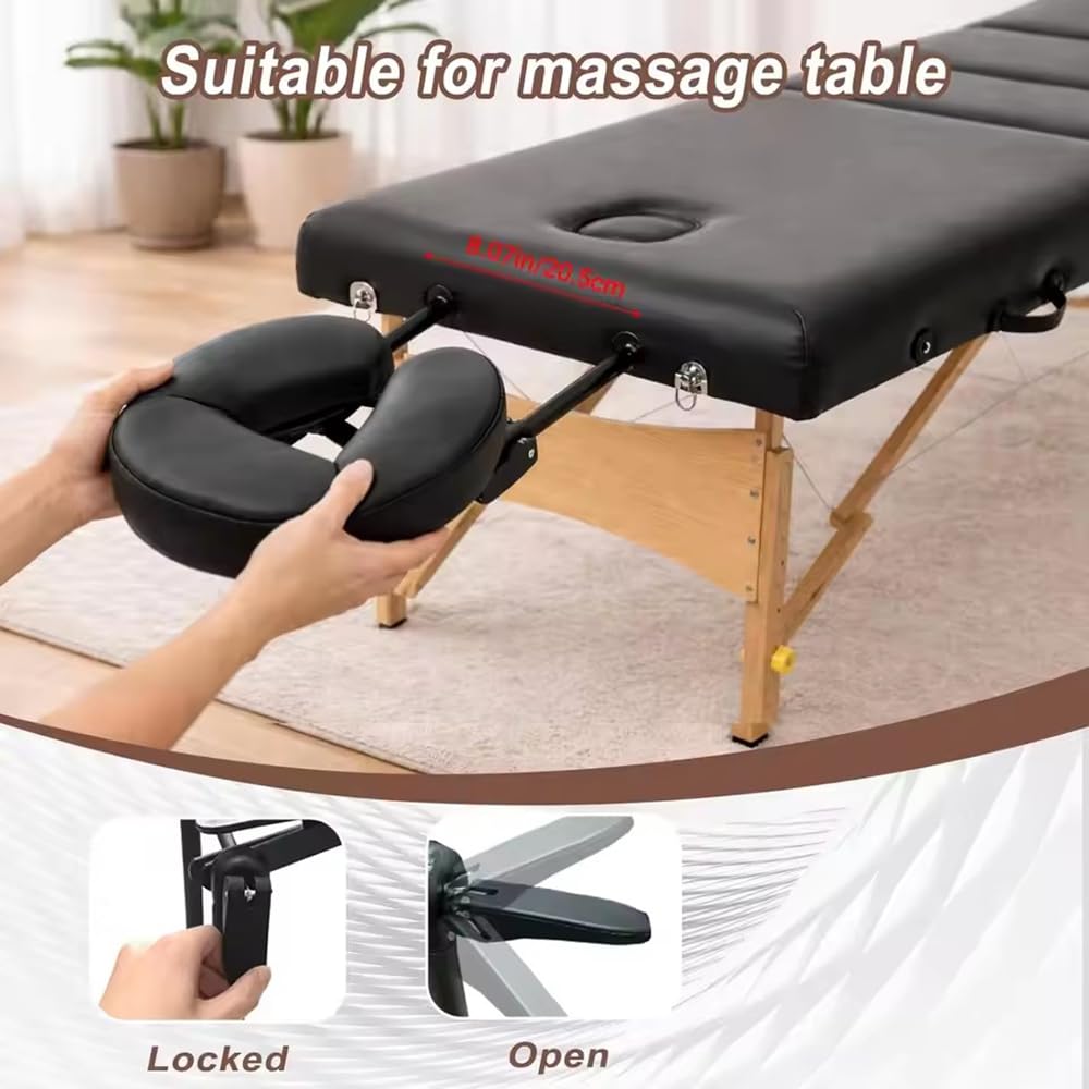 Juego de Cojines para Cabeza,Reposacabezas de para Mesa de Masaje Portátil,reposacabezas ajustable,bolsa de transporte,Reposabrazos desmontabl,para Apto para colchones de 14 a 45 cm