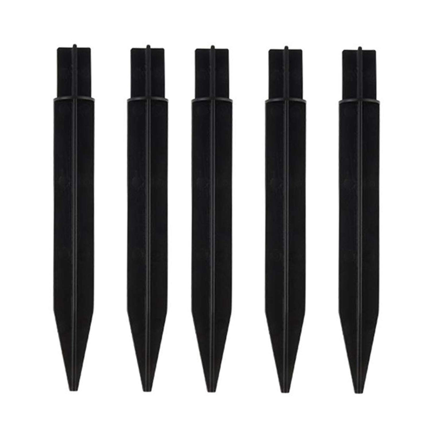 Maxmoral 5pcs Solar Torch Lights Spikes Replacement Ground Stakes Plastic Outdoor Lighting Parts Accessories for Garden Lawn Lights