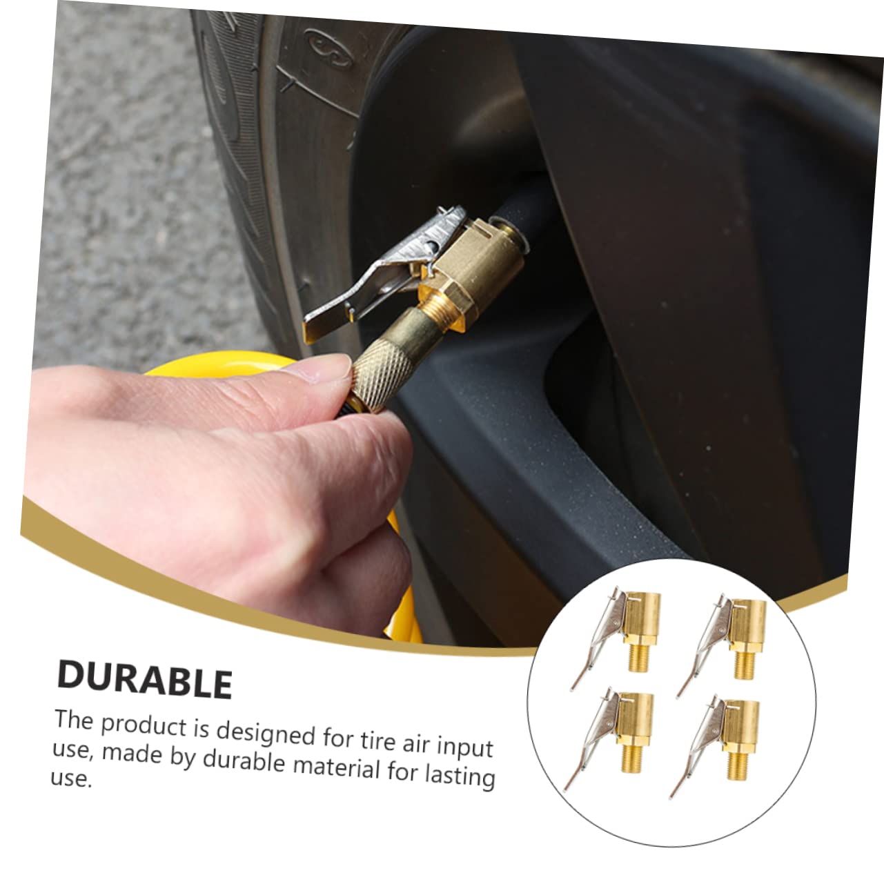 Válvula De Inflado De Latón Para Neumáticos – Boquilla Universal Para Coche, Moto Y Bicicleta – Pack De 2, Resistente Y Sin Fugas