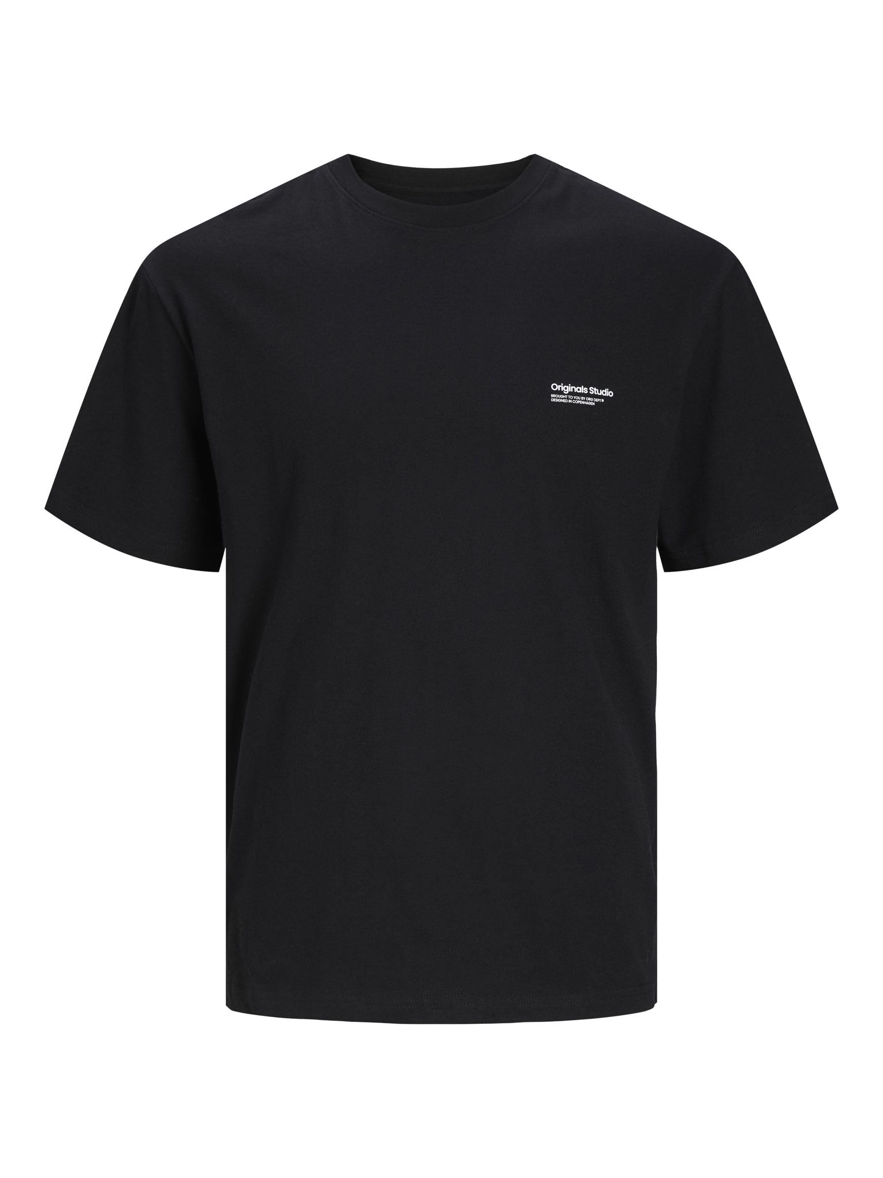 JACK & JONES Jorvesterbro Back Tee SS Crew Neck Sn, Black, XS