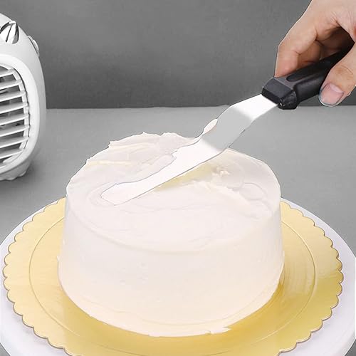 Miniatura 8 de ICSTM Espátula de glaseado recta, 2 espátulas compensadas de acero inoxidable negro, hoja de 6 pulgadas8 pulgadas, 10.6 pulgadas12.6 pulgadas en