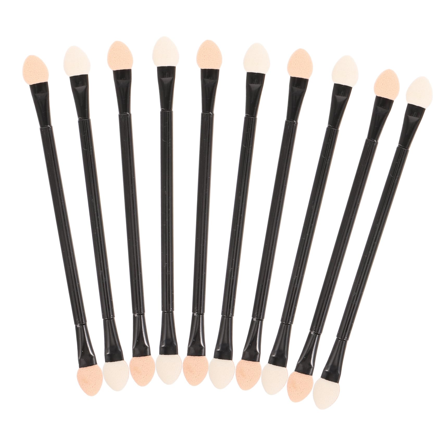 Beatifufu 30pcs Disposable Eye Shadow Stick Long Handle Makeup Brush Eye Brightener Perfect for Parties Travel