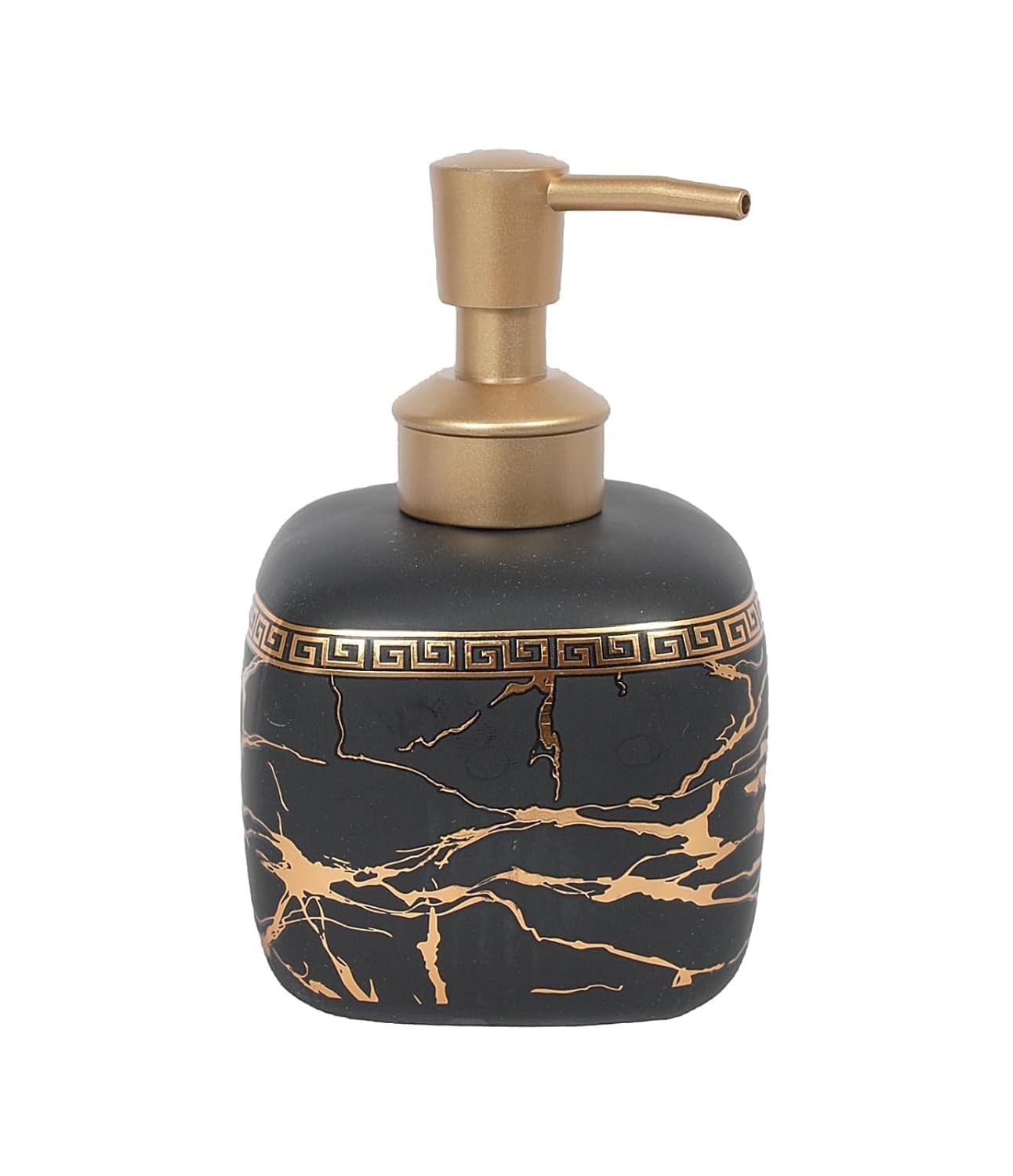 Skywalk Modern Style Ceramic Liquid Soap Dispenser for Bathroom & Kitchen (250 ML) Black