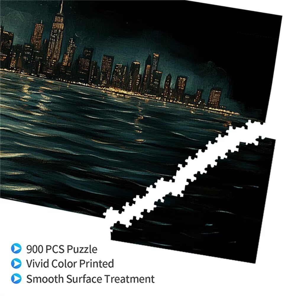 Puzzle Venise 900 Pieces Ville Puzzle Adultes 87 x 34 cm DIY Difficile Classiques Jigsaw Panoramique, Adulte Jeu éducatif, 2025 Bois Jigsaw Art Impossible Famille Challenge, Cadeau pour Femme F-8