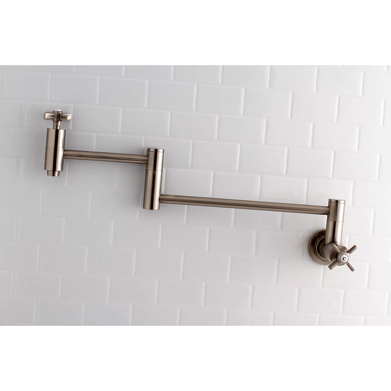 プレストマン KINGSTON BRASS KS8108ZX Millennium Pot Filler, Brushed