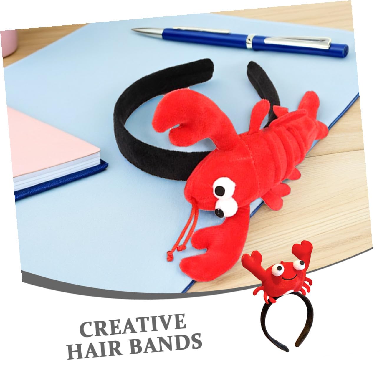 Healvian 2 pezzi Cerchietto per Capelli Granchio e Aragosta Leggeri e Creativi Accessori Acconciature Divertenti per Feste e Performance