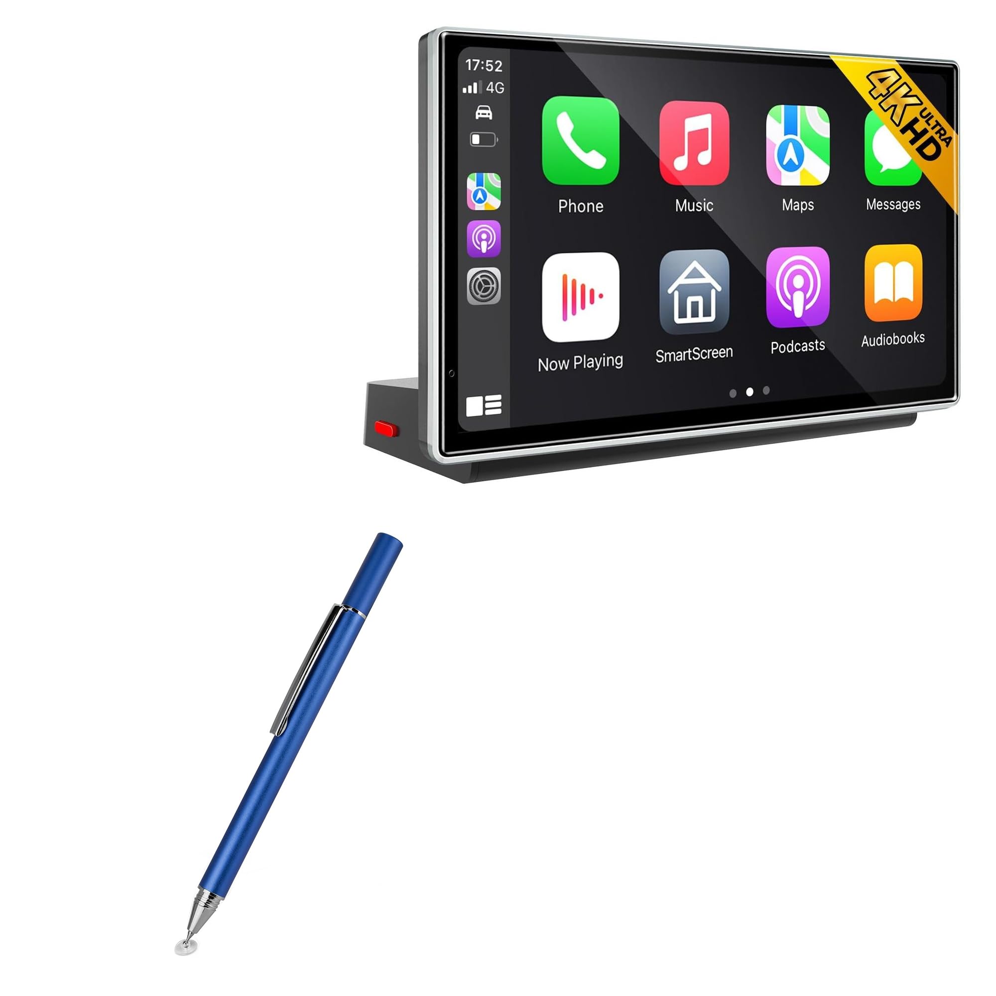 BoxWave Stylus Pen Compatible with JATAZA Wireless Apple CarPlay Android Auto Screen (9 in) - FineTouch Capacitive Stylus, Super Precise Stylus Pen - Lunar Blue