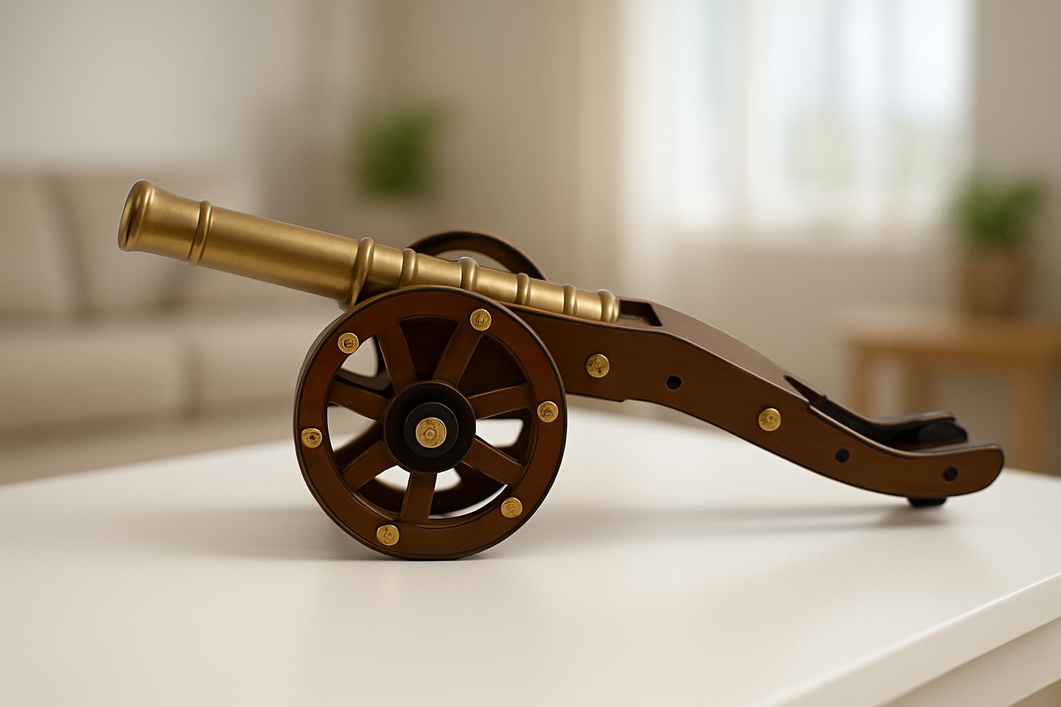 Decorative Antique Metal Cannon Replica – Royal Miniature Artillery Showpiece for Home Decor | Non-Firing Collectible Model-image-40