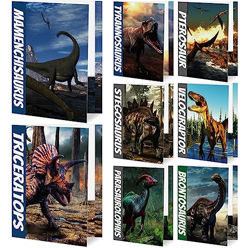 Dossiers de poche dinosaures pour organiser les devoirs à la maison et à l'école