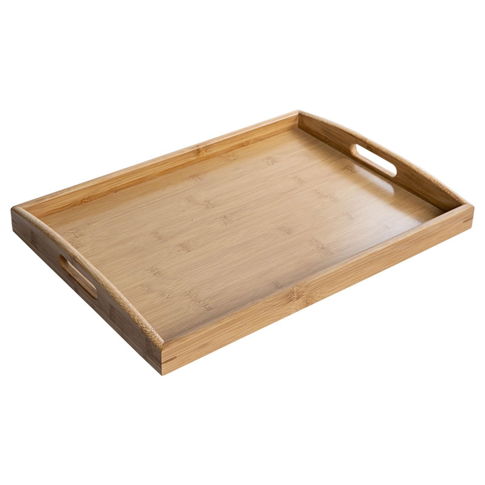 Amazon.com | YUNDUOKEJI Wooden Tray with Handles ，Natural Bamboo