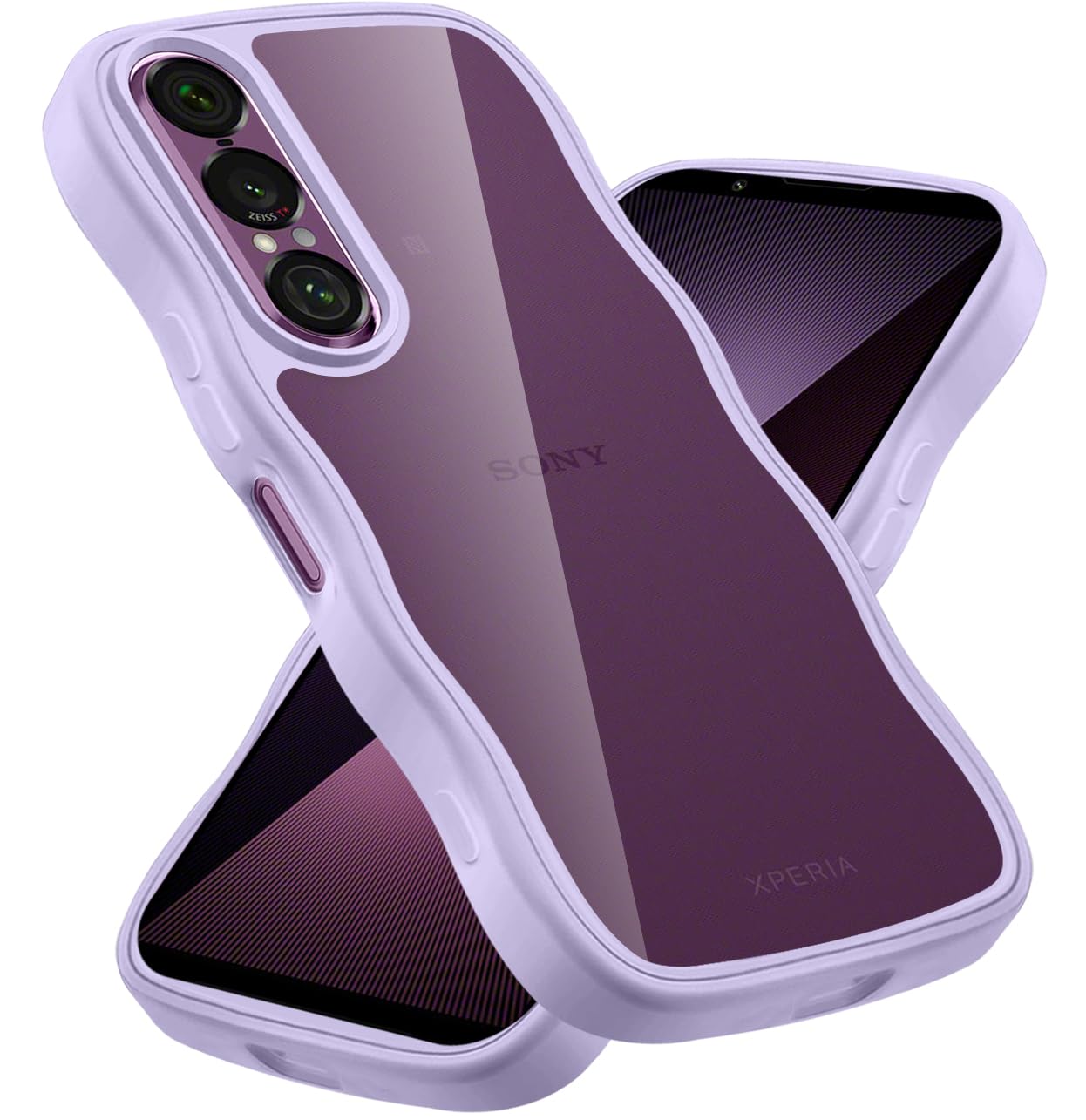 Amazon.co.jp: クリア Xperia 1 VII ケース/SO-51F かわいい 波状