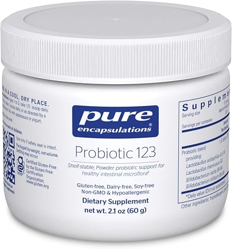 Pure Encapsulations Probiotic 123  Apoyo probiótico para niños para una microflora intestinal saludable*  2.1 onzas