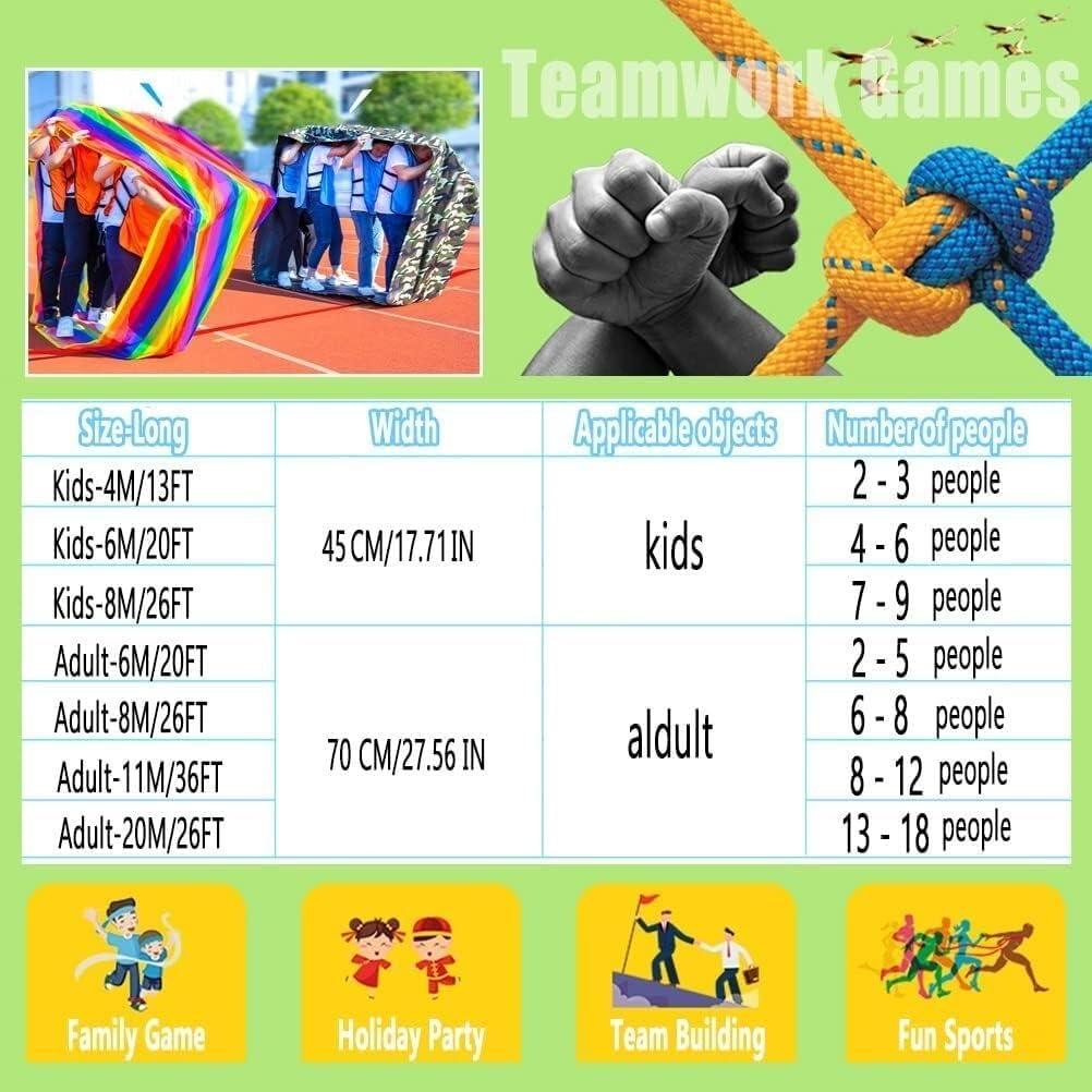 2 PCS Teamwork Games Playing Run Mat Outdoor Activity Game(Kids-4M)
