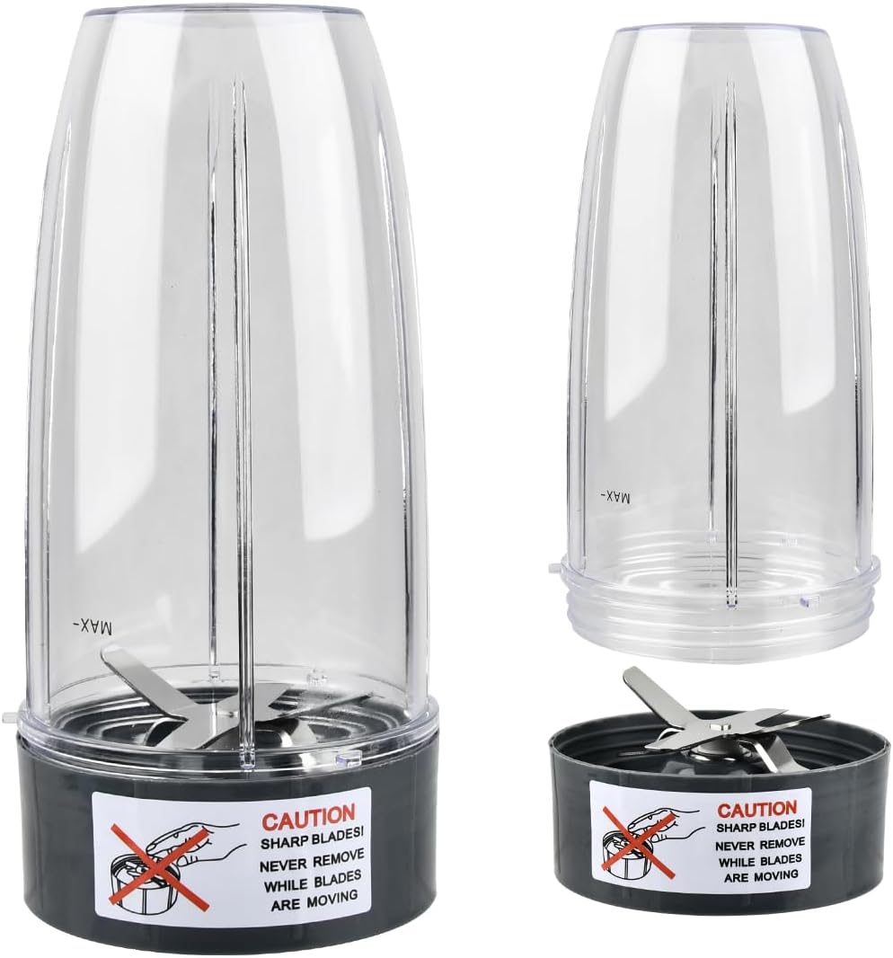 FINZOO Blender Replacement 32OZ Cups and Extractor Blade for Compatible with 900W/600W Series,Blender Accessories for Compatible with Replacement Parts
