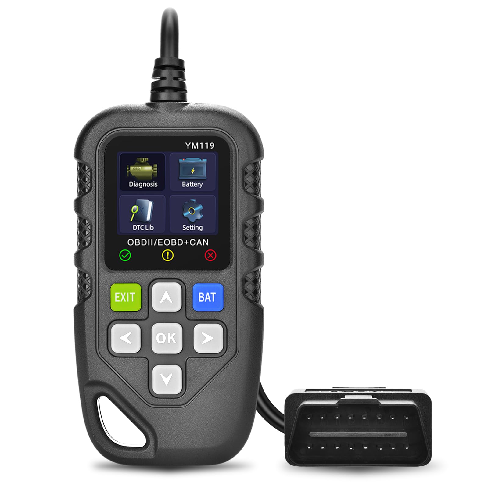 Amtake OBD2 Diagnosegerät Auto - Auslesegerät Auto Unterstützt 10 Modi der OBD2-Funktionalität, Live-Daten, Batterietest, 13 Sprachen, 1,8" Farbdisplay, OBD-ii Diagnosewerkzeuge für Fahrzeuge ab 1996