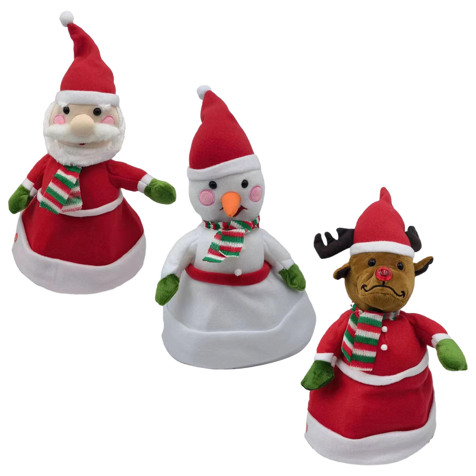 Cappello Di Natale Musicale Con Orecchie E Campanelli – Babbo Natale Oscillante A Batteria, Regalo Divertente Per Feste E Riunioni