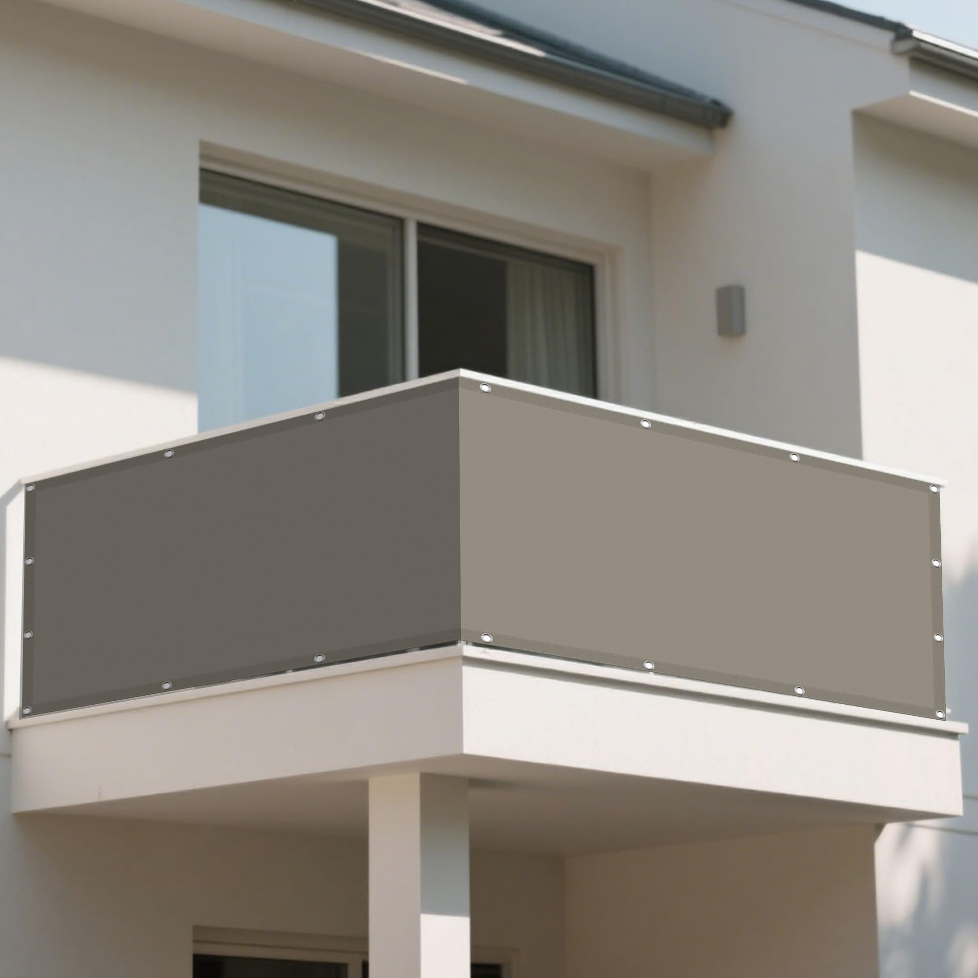 Voile ombrage 160 x 450 cm résistant au vent solution ombre pour balcon