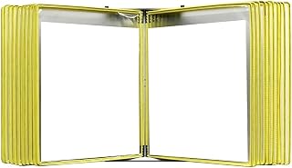 QSJY Mostrar Organizador de Referencia, A4 [8.26 Pulgadas × 11.69 Pulgadas] Las Hojas de información se colocan de Nuevo para Dar 40 Hojas de información en Total (Color : Yellow, Size : 13×9×7IN)